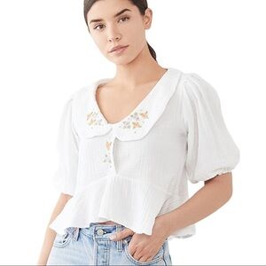 New! Tach Larina‎ Embroidered Muslin Shirt